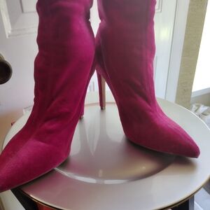 Jessica Simpson Pink Heeled Boots with Stiletto